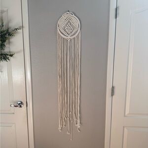 New Boho Cream 100% Cotton Macrame Wall Tapestry & Dream Catcher